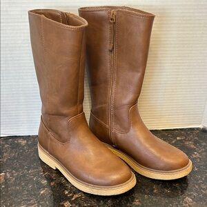 Cat and Jack Brown Knee High Boots Size 2